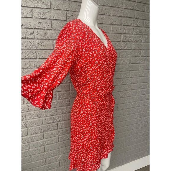 Loft Faux Wrap Floral Print Skort Romper Dress Size S - Picture 7 of 14